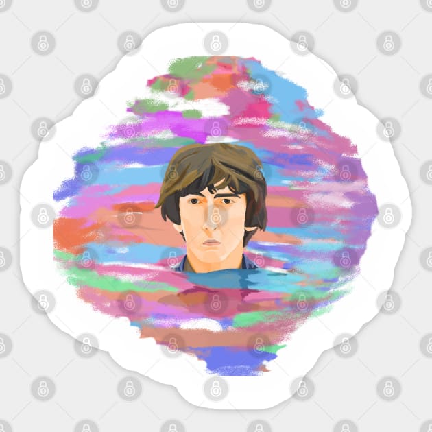 George Harrison in water (The Beatles) Sticker by Arniisk